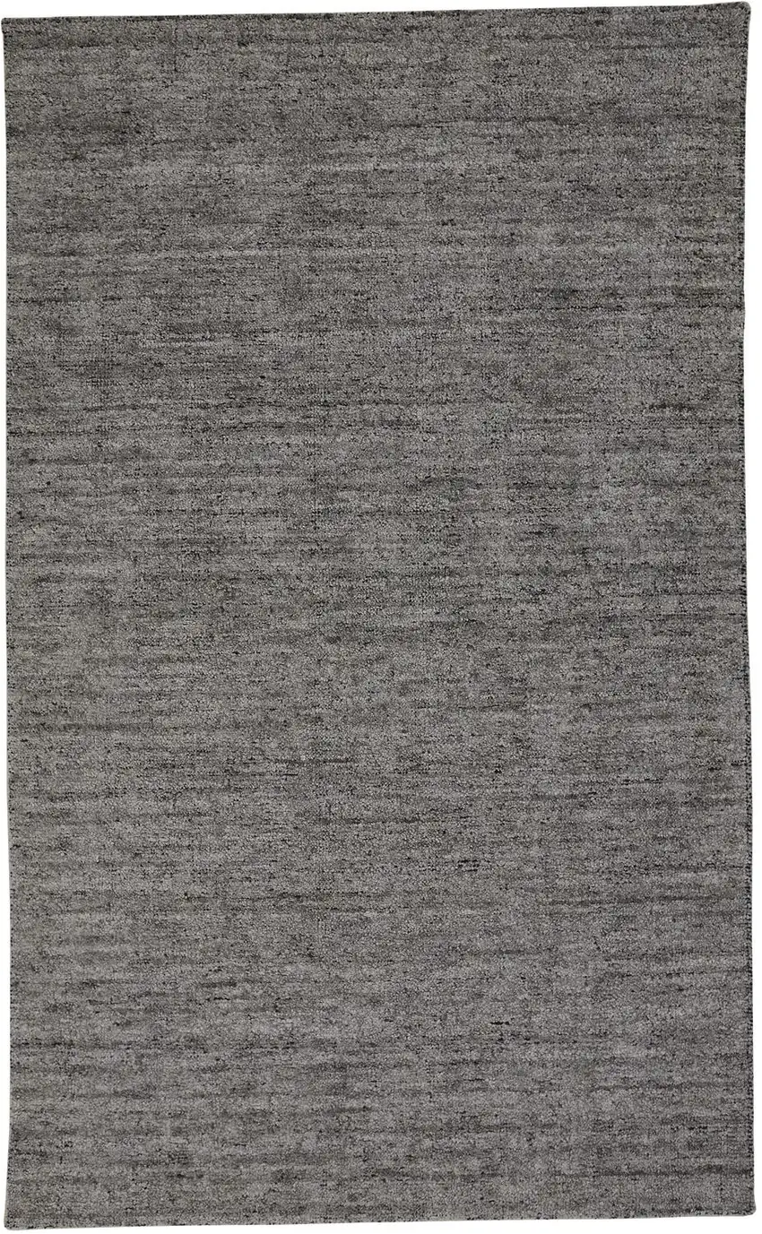 Gray and Black Hand Woven Area Rug Photo 2