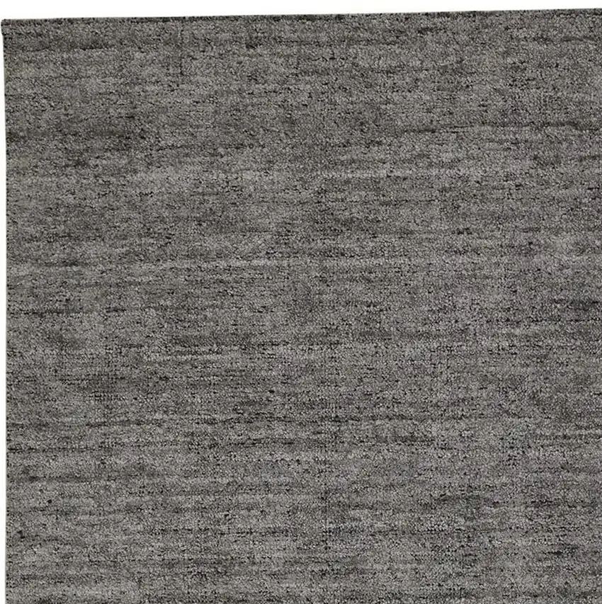 Gray and Black Hand Woven Area Rug Photo 5