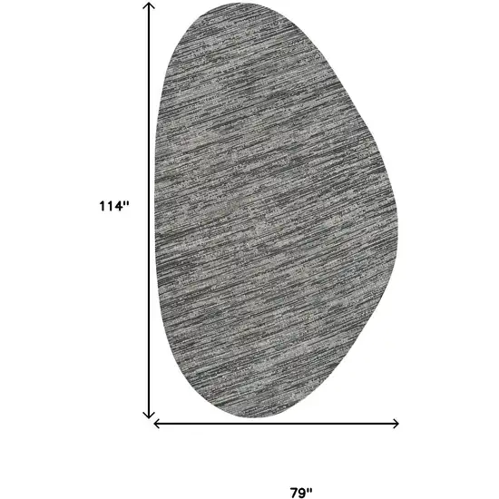 Gray And Black Medallion Indoor Outdoor Area Rug Photo 5