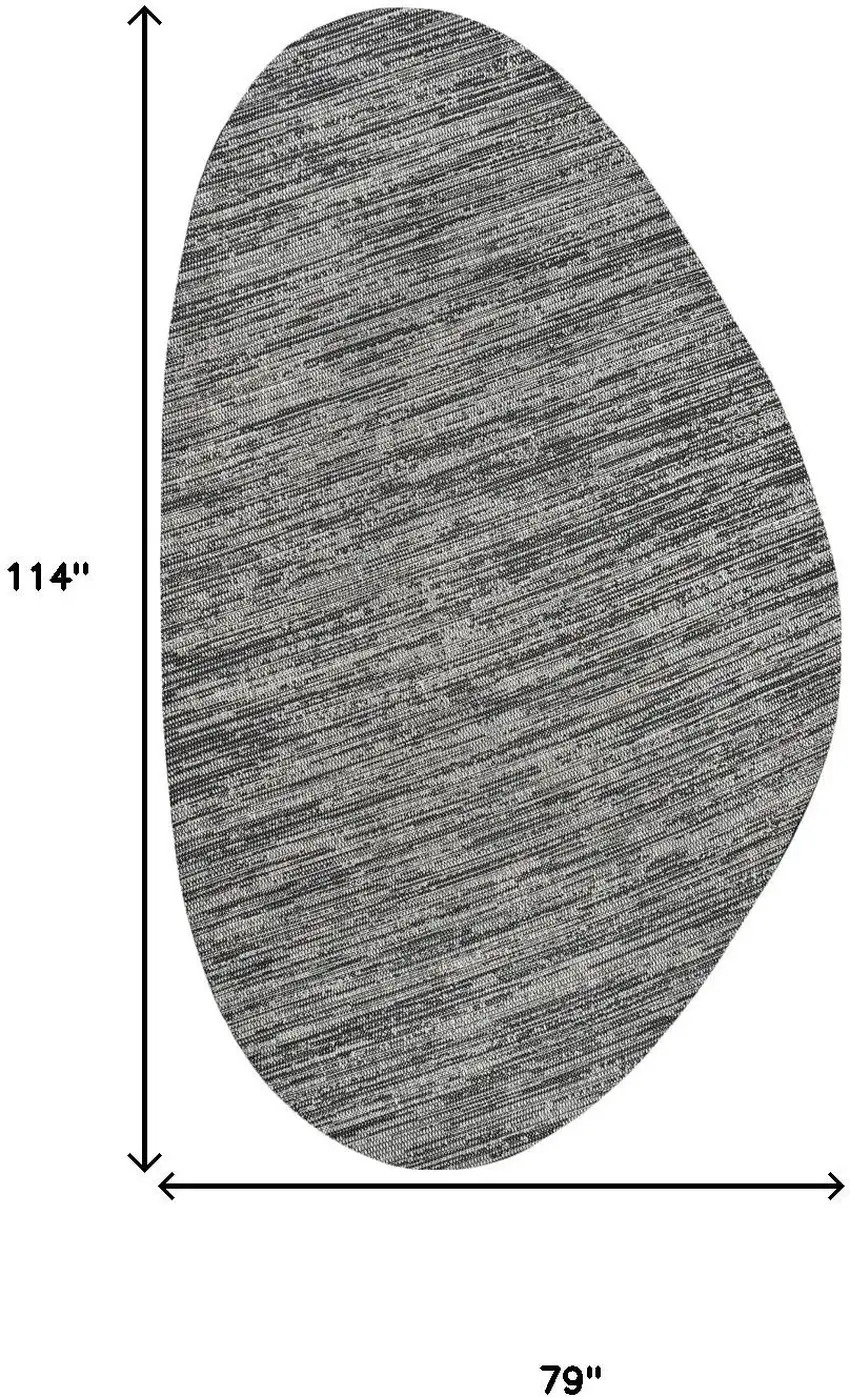 Gray And Black Medallion Indoor Outdoor Area Rug Photo 5