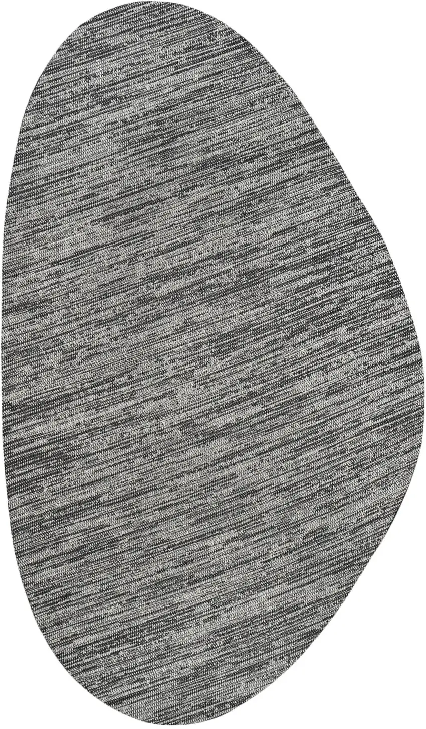 Gray And Black Medallion Indoor Outdoor Area Rug Photo 1
