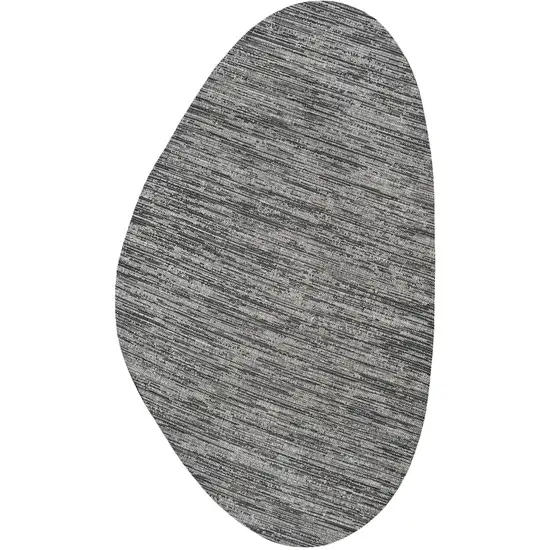 Gray And Black Medallion Indoor Outdoor Area Rug Photo 3
