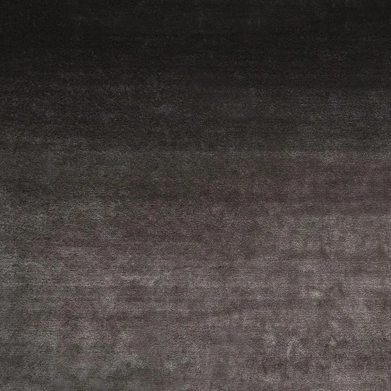 Gray And Black Shag Tufted Handmade Area Rug Photo 2