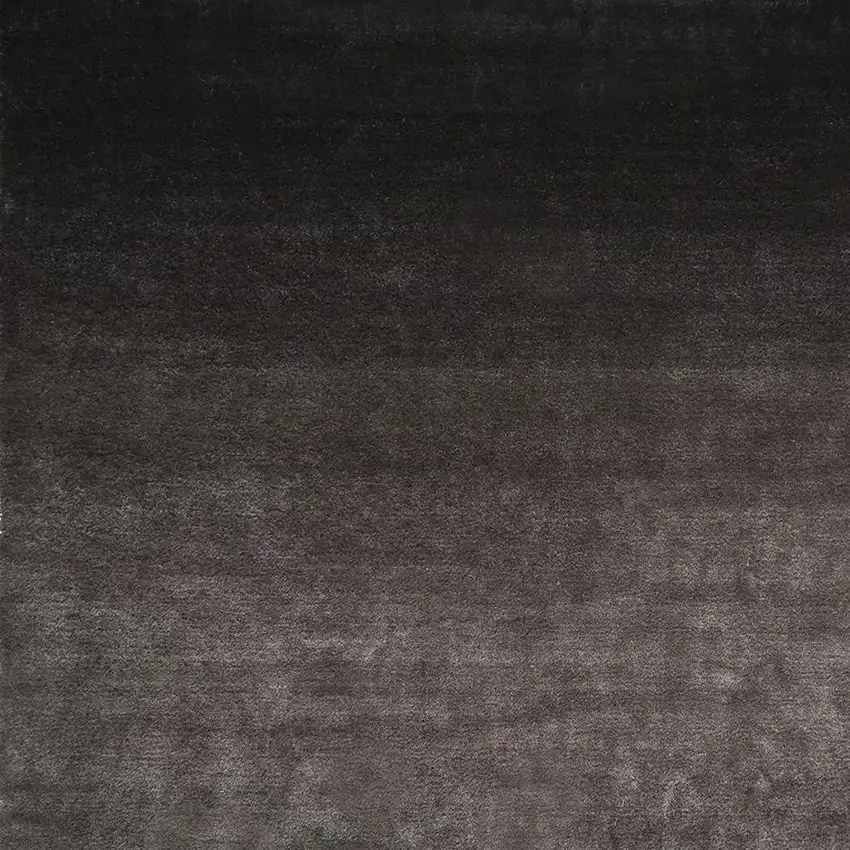 Gray And Black Shag Tufted Handmade Area Rug Photo 4