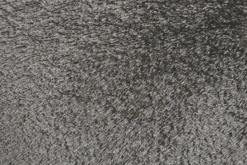 Gray And Black Shag Tufted Handmade Area Rug Photo 5
