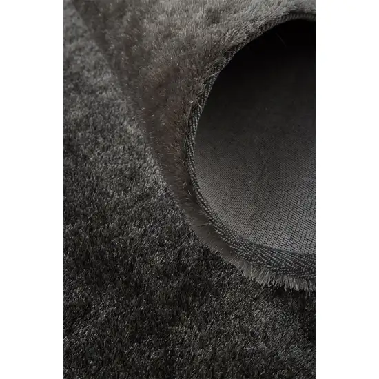 Gray And Black Shag Tufted Handmade Area Rug Photo 6