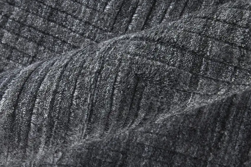 Gray And Black Striped Hand Woven Area Rug Photo 8