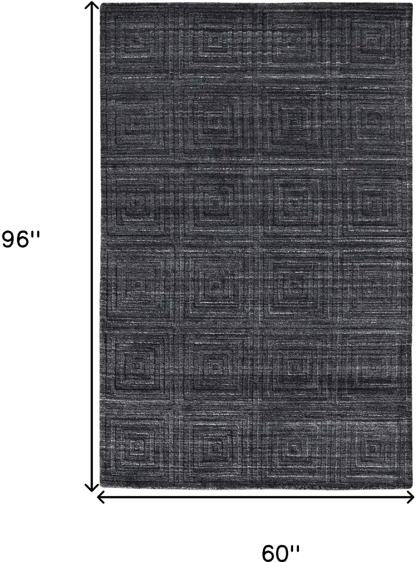 Gray And Black Striped Hand Woven Area Rug Photo 10