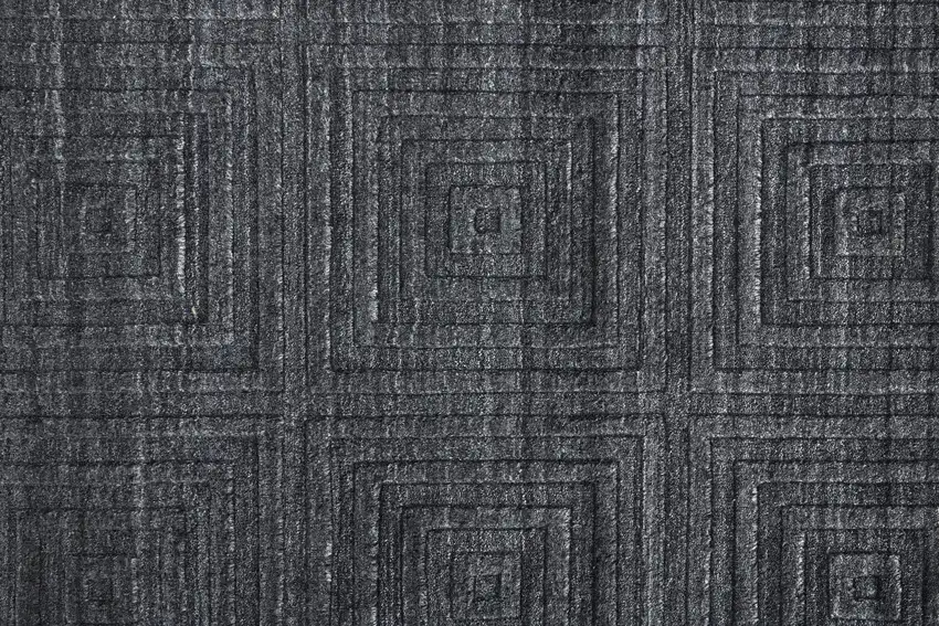 Gray And Black Striped Hand Woven Area Rug Photo 9