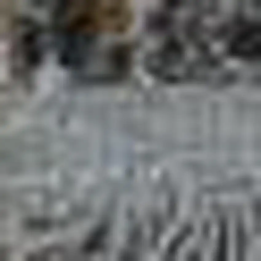 Gray And Blue Abstract Area Rug Photo 4