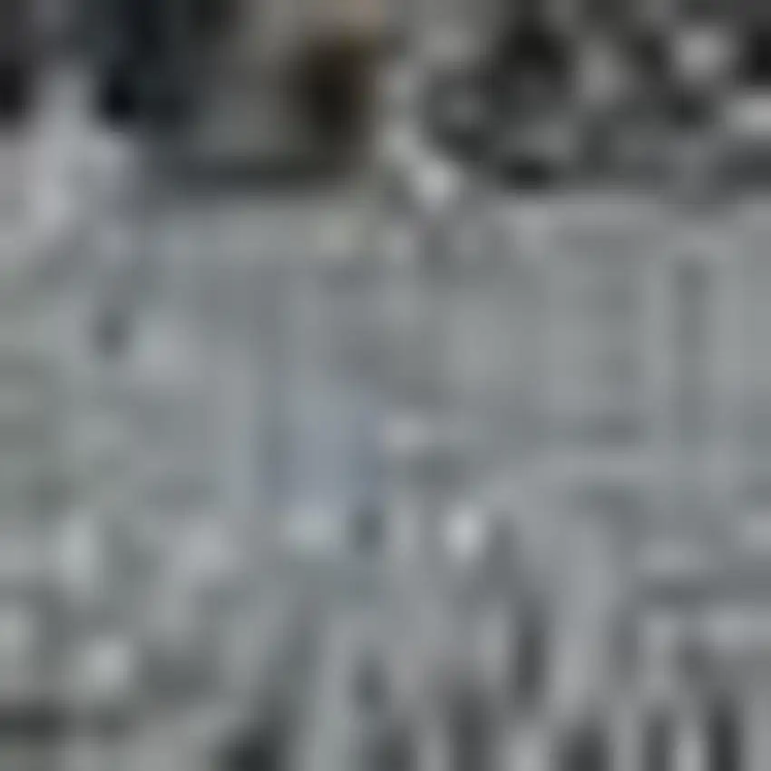 Gray And Blue Abstract Area Rug Photo 3