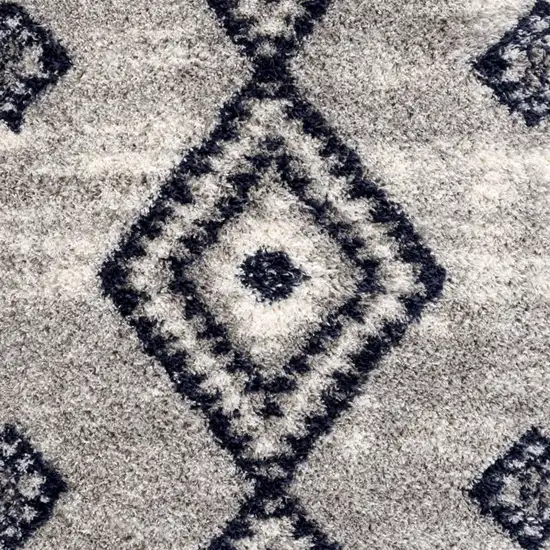 Gray And Blue Abstract Area Rug Photo 5
