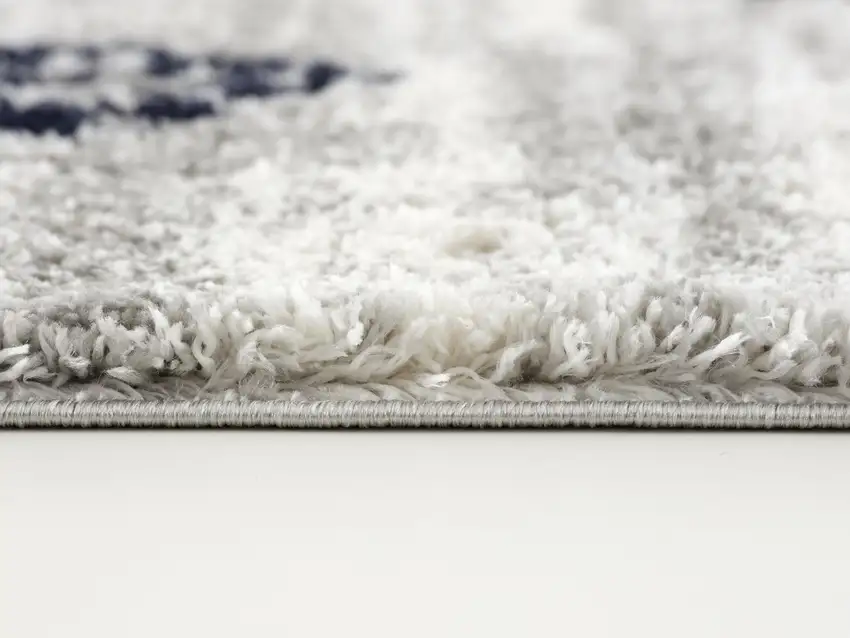 Gray And Blue Abstract Area Rug Photo 3