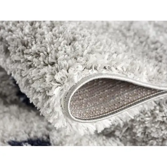 Gray And Blue Abstract Area Rug Photo 2