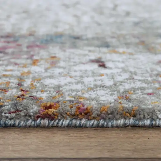 Gray And Blue Abstract Hand Carved Handmade Area Rug Photo 5