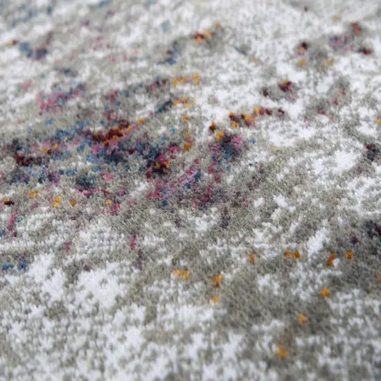 Gray And Blue Abstract Hand Carved Handmade Area Rug Photo 3