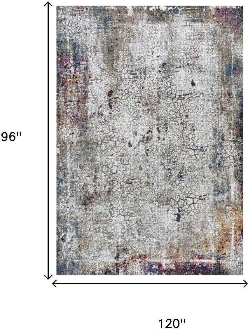Gray And Blue Abstract Hand Carved Handmade Area Rug Photo 6