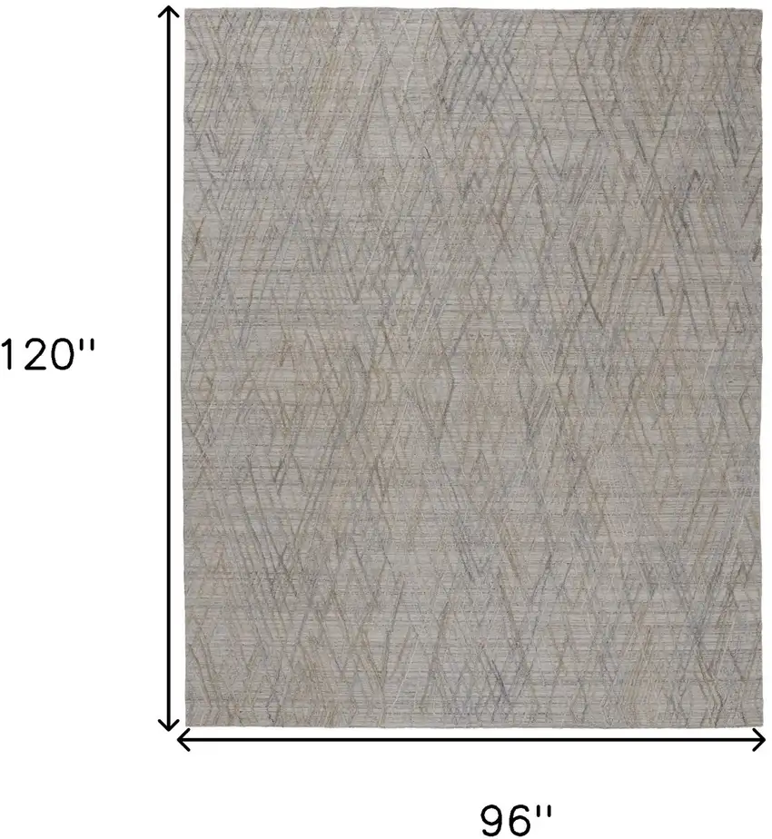 Gray And Blue Abstract Hand Woven Area Rug Photo 10