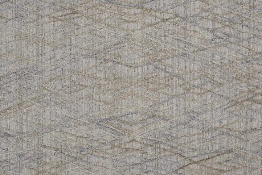 Gray And Blue Abstract Hand Woven Area Rug Photo 9