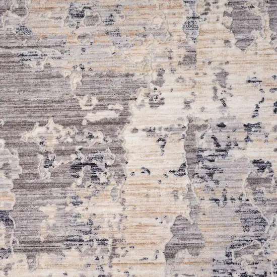 Gray And Blue Abstract Square Rug Photo 6