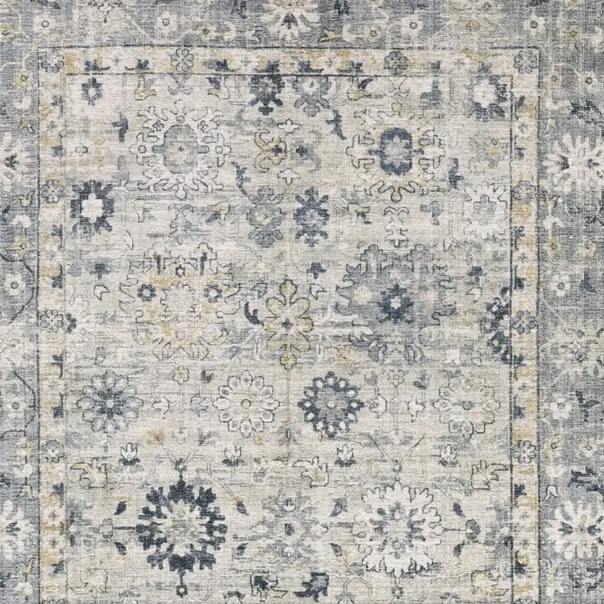 Gray And Blue Oriental Hand Tufted Area Rug Photo 9