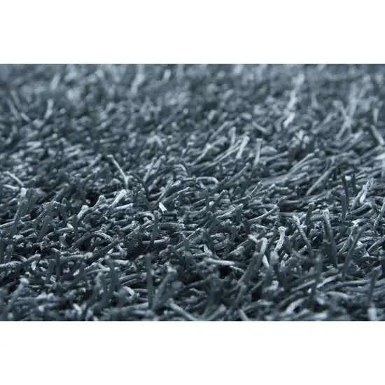 Gray And Blue Shag Hand Tufted Area Rug Photo 3