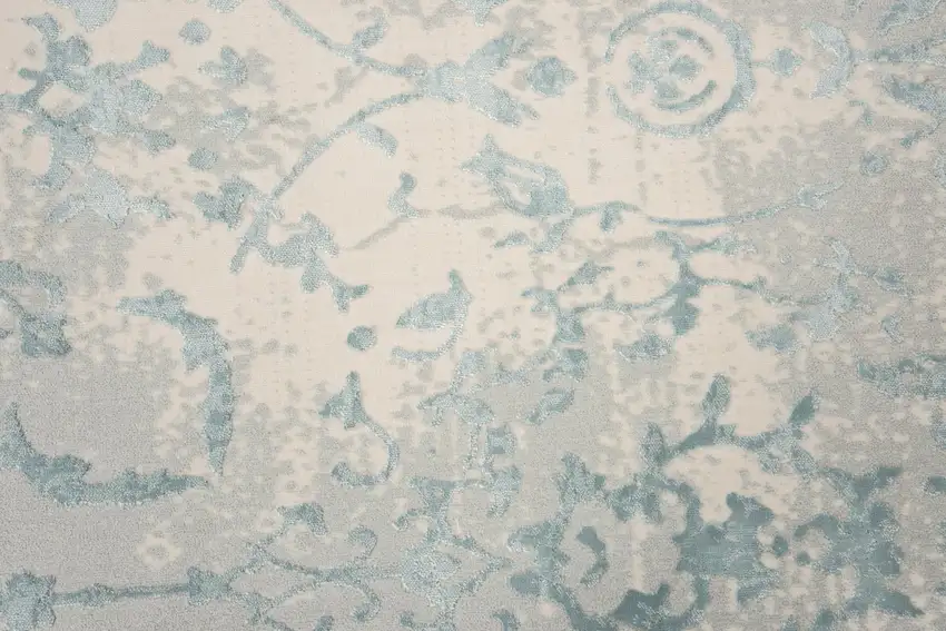 Gray And Blue Trellis Area Rug Photo 5