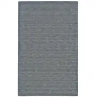 Photo of Gray And Blue Wool Hand Woven Stain Resistant Area Rug