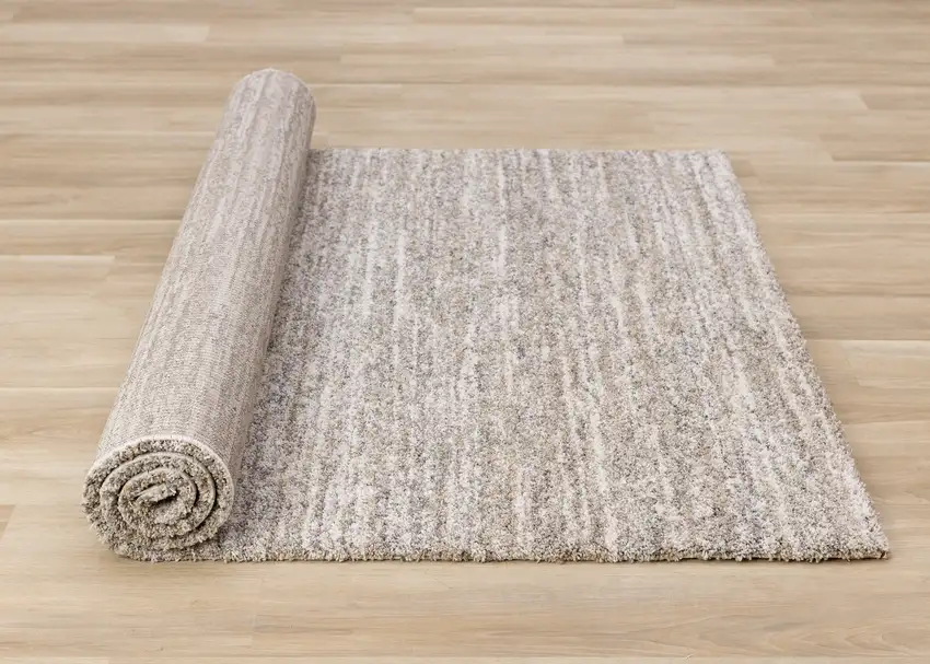 Gray And Brown Abstract Area Rug Photo 9
