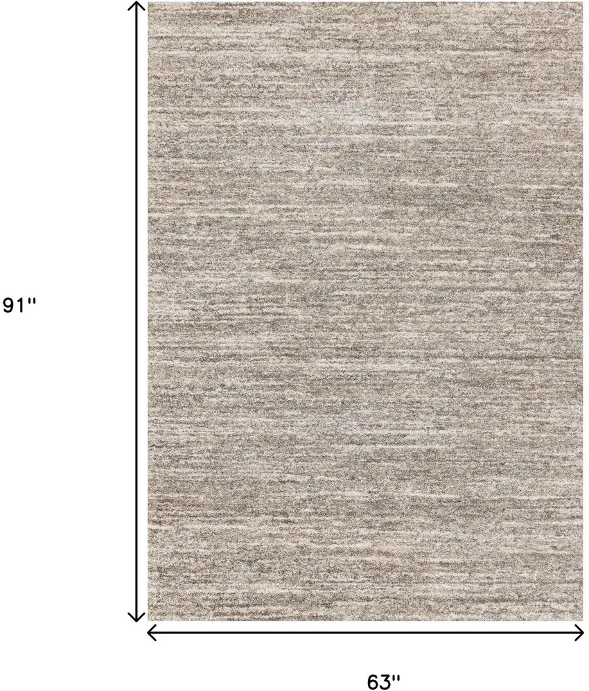 Gray And Brown Abstract Area Rug Photo 3