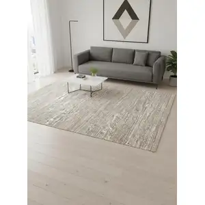 Photo of Gray And Brown Abstract Area Rug