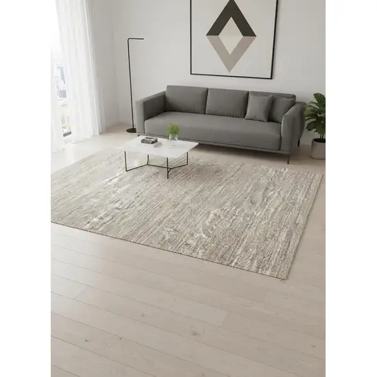 Gray And Brown Abstract Area Rug Photo 1
