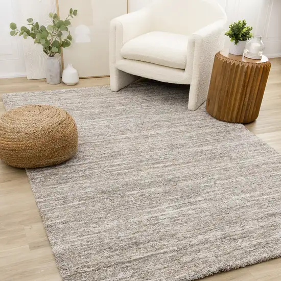 Gray And Brown Abstract Area Rug Photo 5