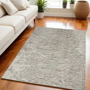 Photo of Gray And Brown Abstract Area Rug