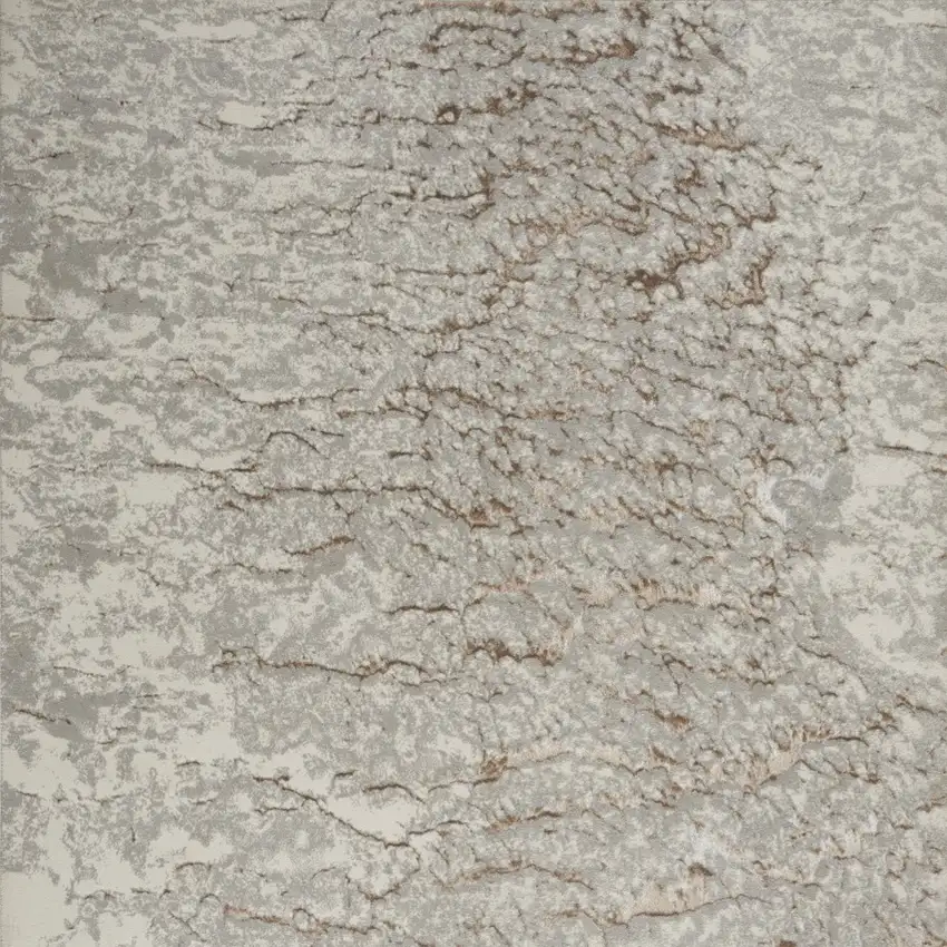 Gray And Brown Abstract Area Rug Photo 6