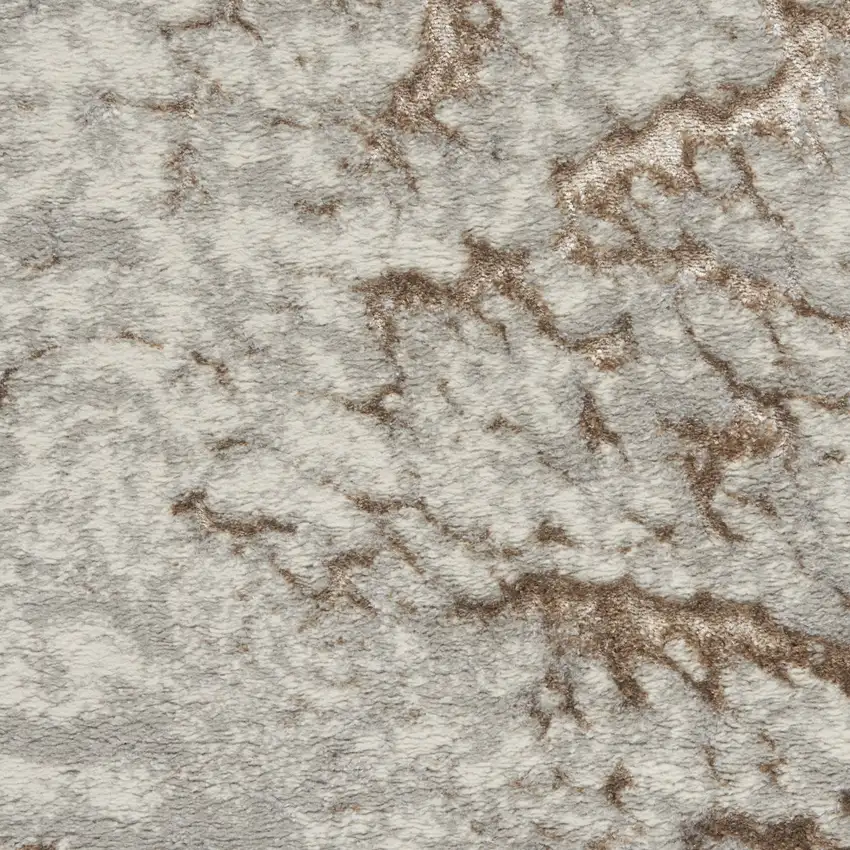 Gray And Brown Abstract Area Rug Photo 2