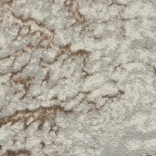 Gray And Brown Abstract Area Rug Photo 2