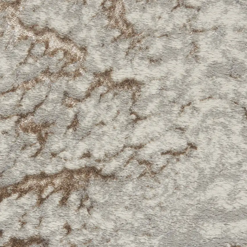Gray And Brown Abstract Area Rug Photo 2