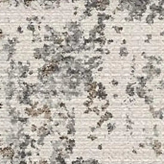 10' Brown And Gray Abstract Distressed Runner Rug Photo 3