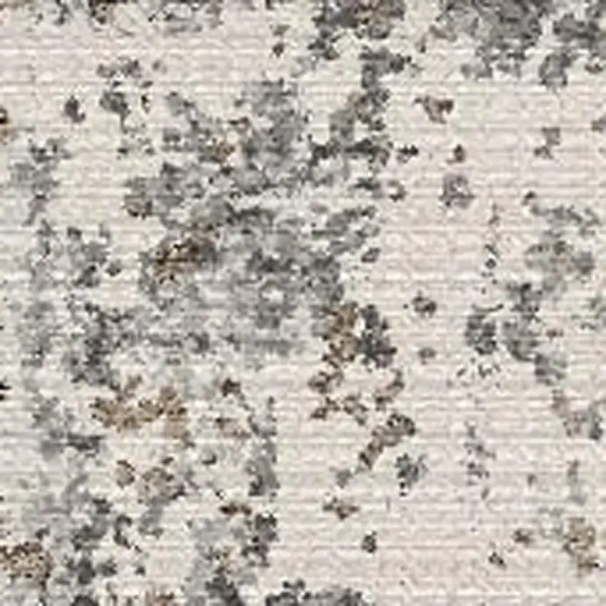 10' Brown And Gray Abstract Distressed Runner Rug Photo 3