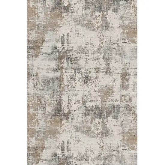 Gray And Brown Abstract Area Rug Photo 2