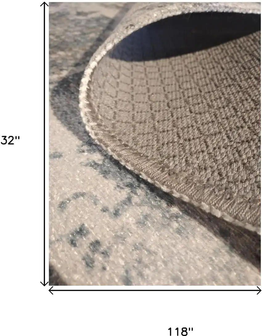 Gray And Brown Abstract Area Rug Photo 7