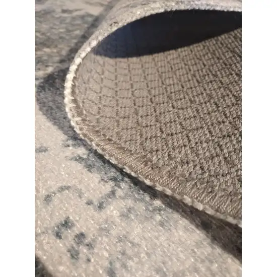 Gray And Brown Abstract Area Rug Photo 3