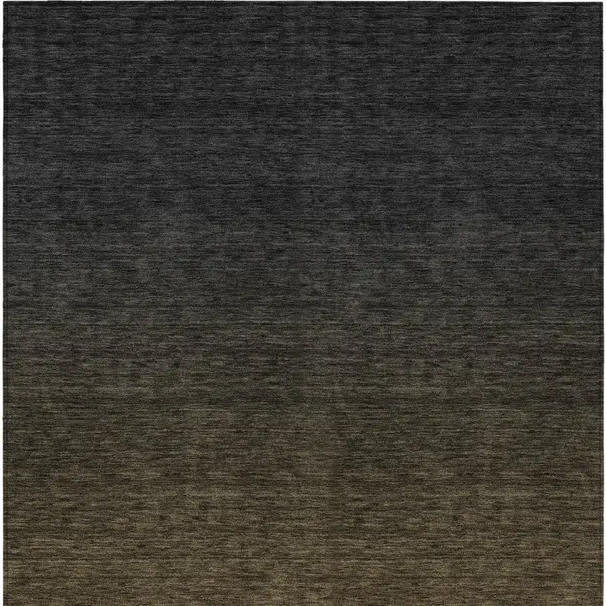 Gray And Brown Abstract Washable Indoor Outdoor Area Rug Photo 6