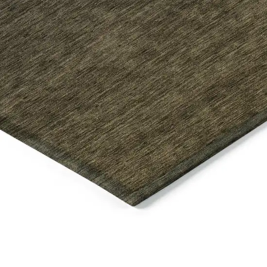Gray And Brown Abstract Washable Indoor Outdoor Area Rug Photo 5