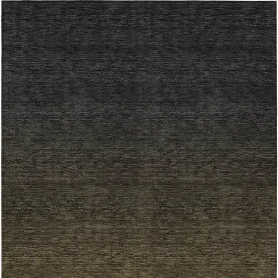 Gray And Brown Abstract Washable Indoor Outdoor Area Rug Photo 7