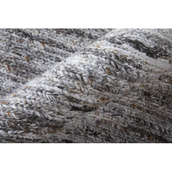 Gray And Brown Handmade Indoor Outdoor Area Rug Photo 6