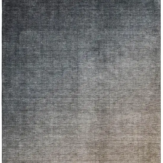 Gray And Brown Ombre Washable Area Rug With UV Protection Photo 4