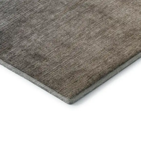Gray And Brown Ombre Washable Area Rug With UV Protection Photo 7
