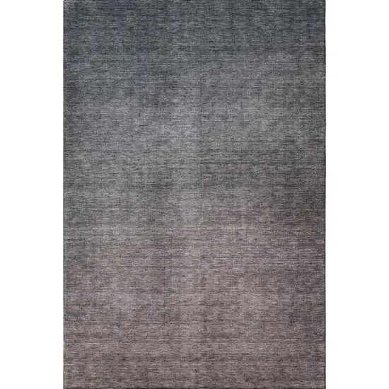 Gray And Brown Ombre Washable Area Rug With UV Protection Photo 3